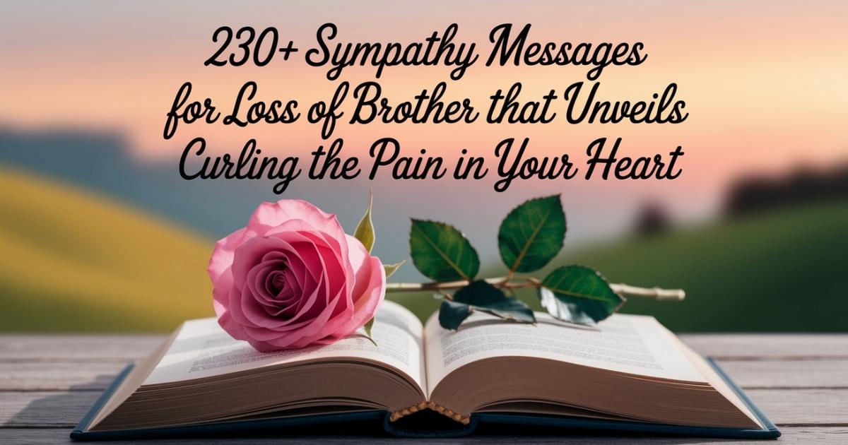   Sympathy Messages For Loss Of Brother That Unveils The Pain In Your Heart