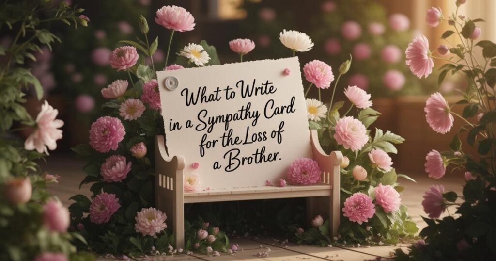 What to Write in a Sympathy Card For the Loss of a Brother